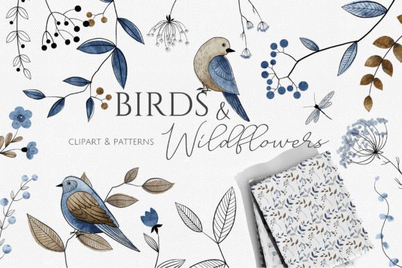 Birds & Wildflowers Watercolor Clipart: A Designer’s Review for Branding & Marketing