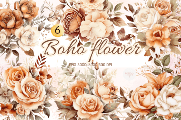 Elegant Boho Flowers Watercolor: A Designer’s Take on Real-World Use in Branding & Visual Projects