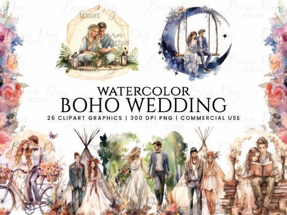 Evaluating the Watercolor Boho Wedding Clipart Bundle for Local Brand Design