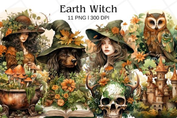 Fantasy Earth Witch Watercolor Clipart: A Visual Designer’s Review for Real Content Publishing