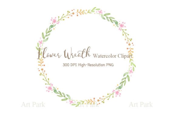Flower Wreath Watercolor Clipart: A Fresh Illustration for Blog & Editorial Design