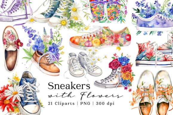 Flowers Sneakers Watercolor Cliparts: An Embroidery Review
