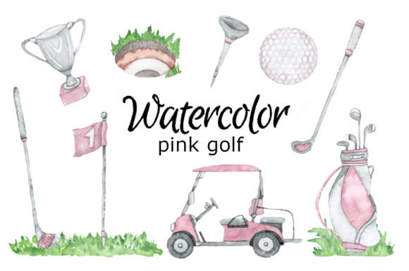 Pink Golf Watercolor Clipart: An Embroidery Review