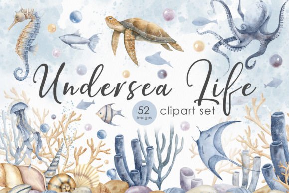Sea Animals Watercolor Clipart Set Review for Real Embroidery Projects