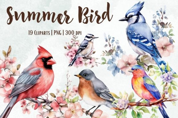 Summer Bird Watercolor Sublimation Illustrations Review