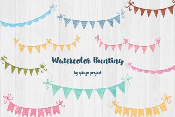 Watercolor Bunting 10 Variations: A Stitch Test