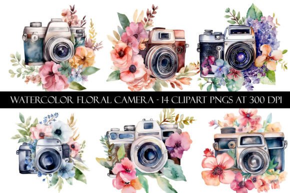 Watercolor Floral Camera Clipart: A Visual Designer’s Review for Bloggers & Publishers