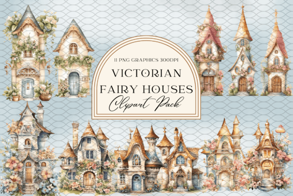 Watercolor Victorian Fairy House Illustrations Review